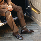 Men's Dark Brown Leather Milano Loafer From Del Toro Shoes