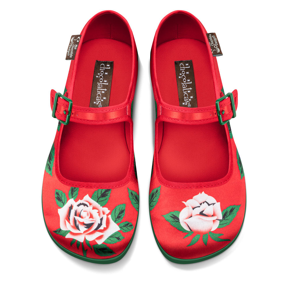 Chocolaticas® Blossom Shine Women's Mary Jane Flat from Hot Chocolate Design