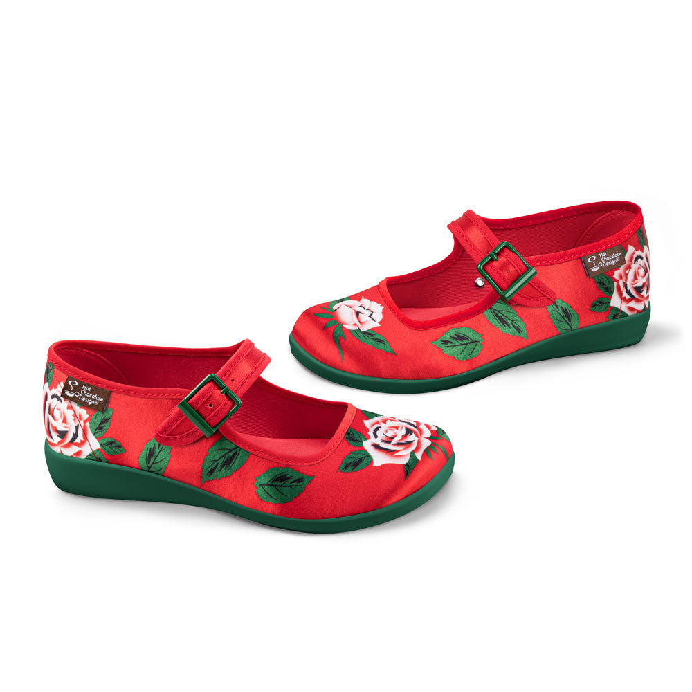 Chocolaticas® Blossom Shine Women's Mary Jane Flat from Hot Chocolate Design