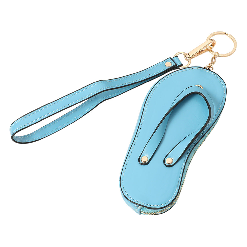 Faux Leather Flip-flop Mini Wristlet Bag Charm Coin Purse  from Madeline Love