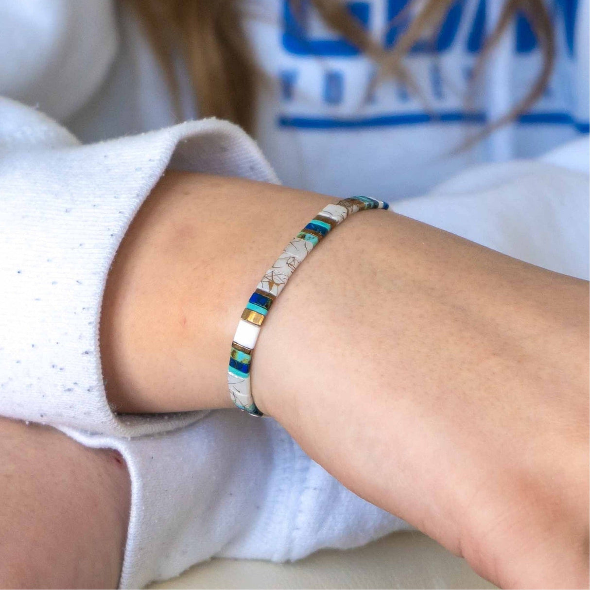 BLUE HILL BAY - Tila Bead Bracelet | Single from Mack & Rex