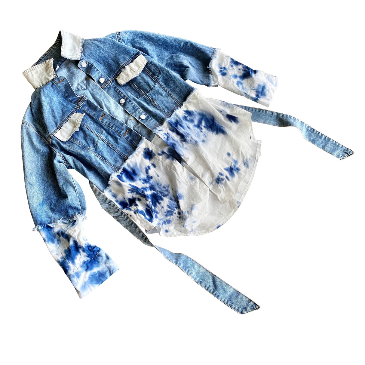 'BLUE SWIRLS' DENIM JACKET from Wren + Glory