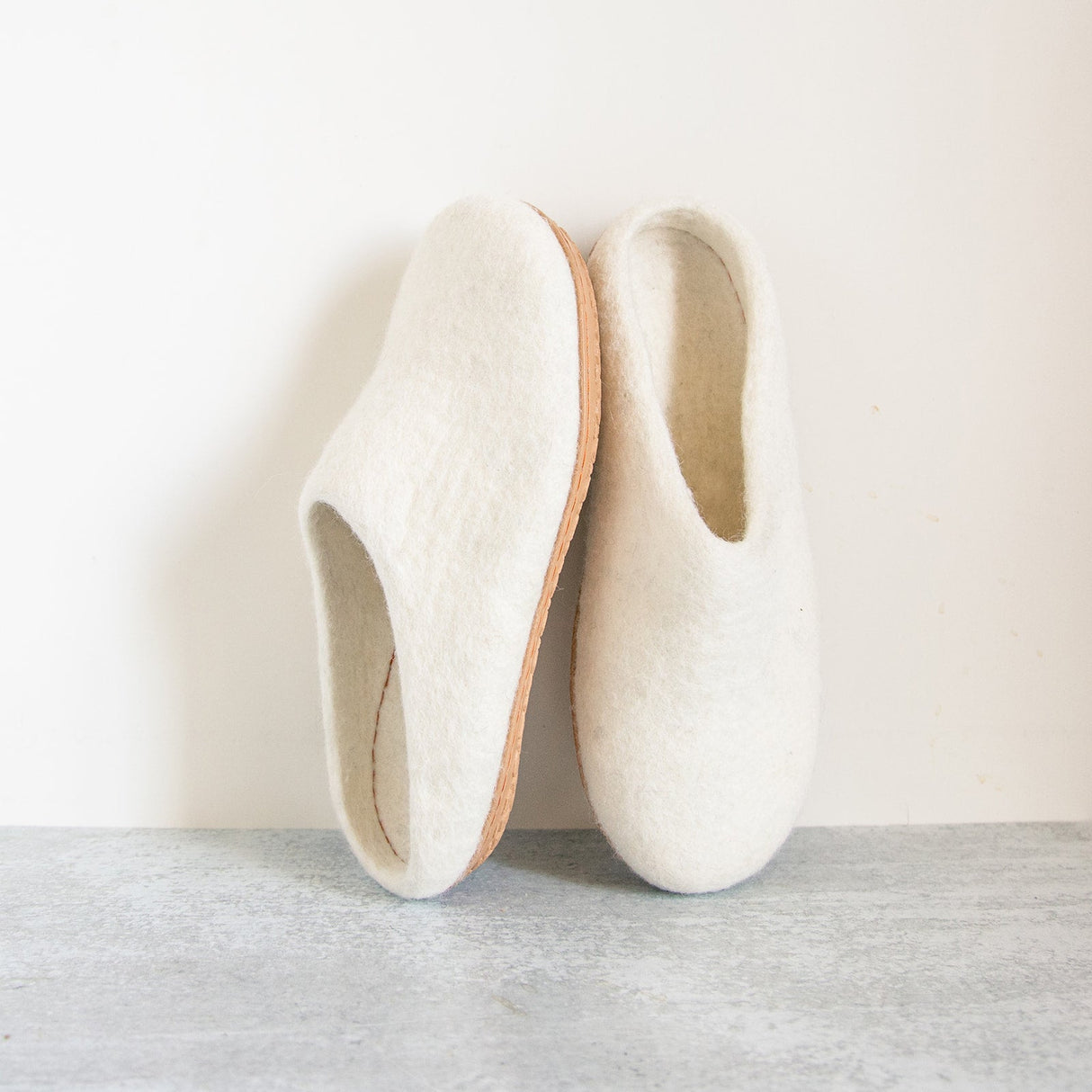 Snow White | Luxury Organic Merino Wool Slippers from Fuzzy Cove
