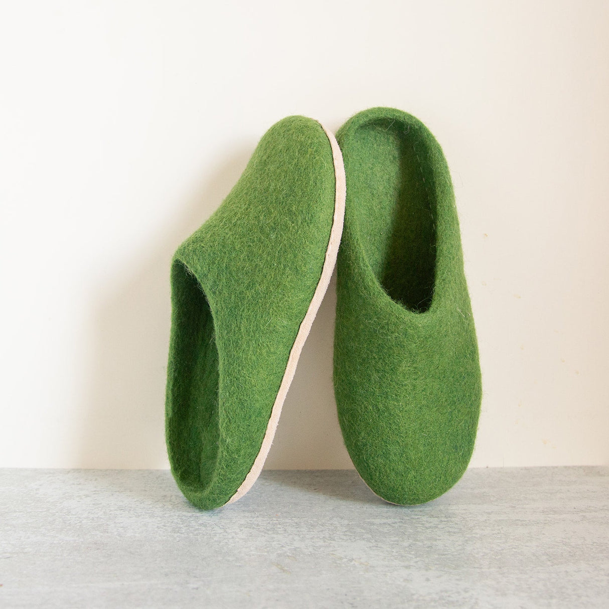 Forest Green | Mens Organic Merino Wool Slippers from Fuzzy Cove