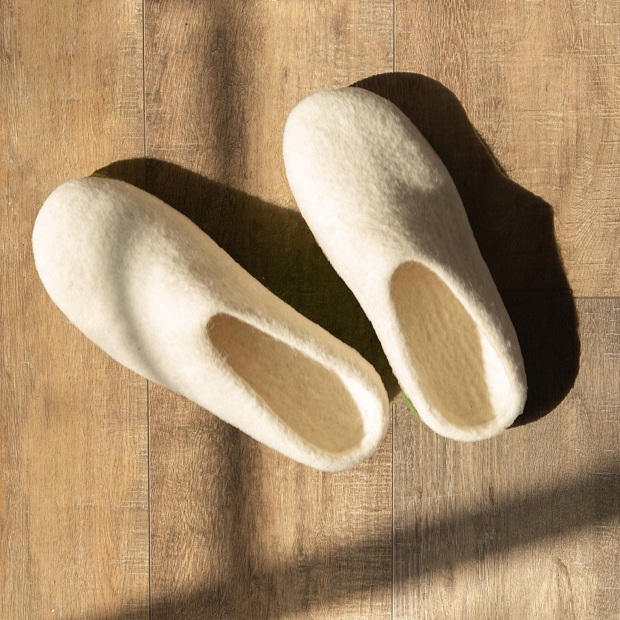 Snow White | Luxury Organic Merino Wool Slippers from Fuzzy Cove