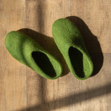 Forest Green | Mens Organic Merino Wool Slippers from Fuzzy Cove