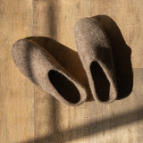 Earth Brown | Mens Organic Merino Wool Slippers from Fuzzy Cove
