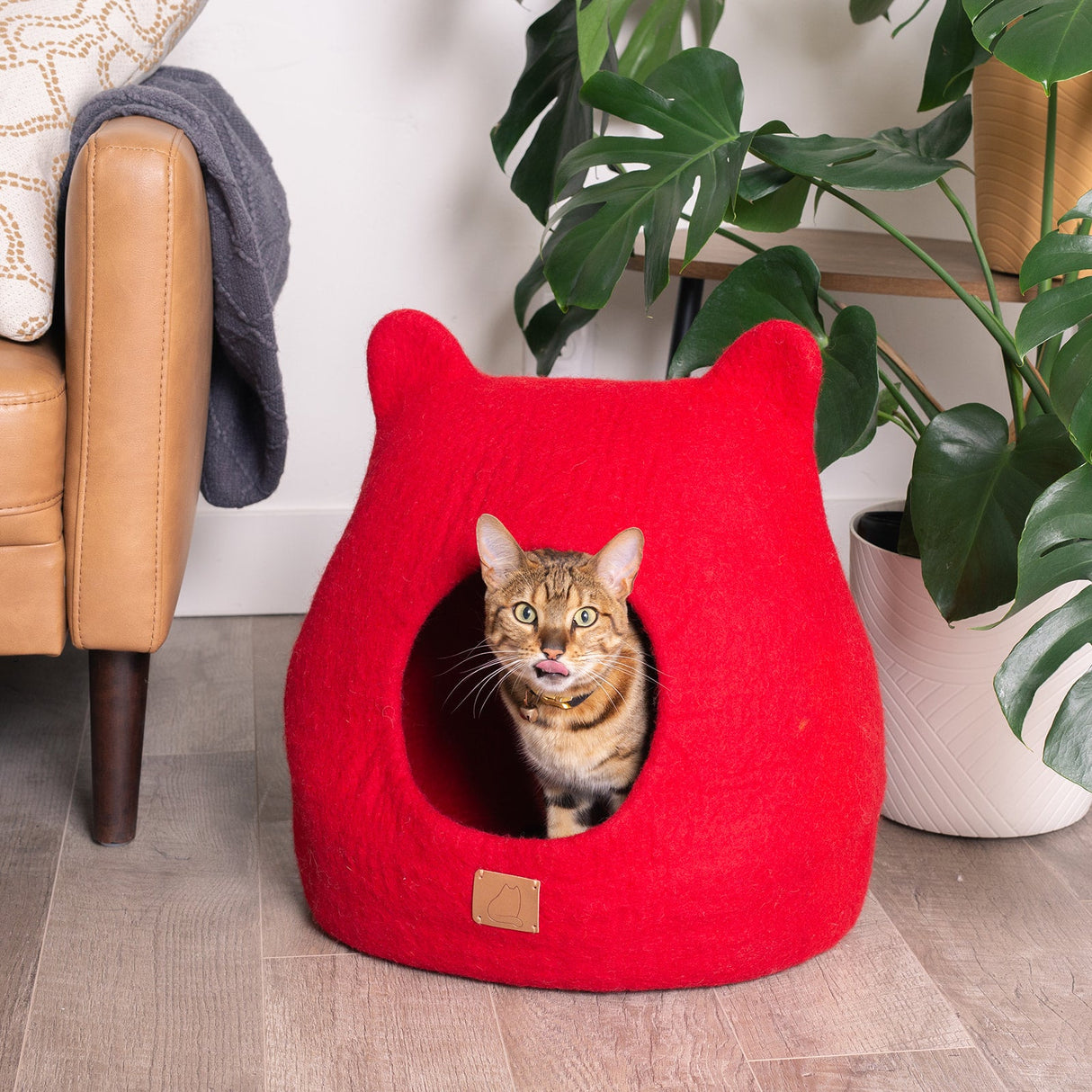 Chili Red | Ear Style Cave from Fuzzy Cove