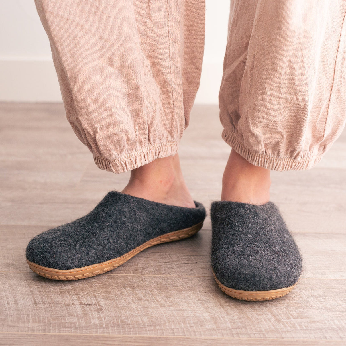 Stone Gray | Luxury Organic Merino Wool Slippers from Fuzzy Cove