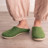 Forest Green | Luxury Organic Merino Wool Slippers from Fuzzy Cove