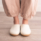 Snow White | Luxury Organic Merino Wool Slippers from Fuzzy Cove