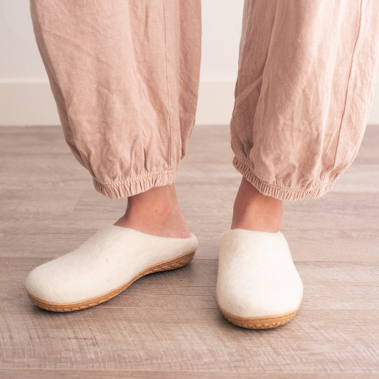 Snow White | Luxury Organic Merino Wool Slippers from Fuzzy Cove