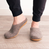 Earth Brown | Mens Organic Merino Wool Slippers from Fuzzy Cove