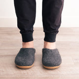 Stone Gray | Mens Organic Merino Wool Slippers from Fuzzy Cove