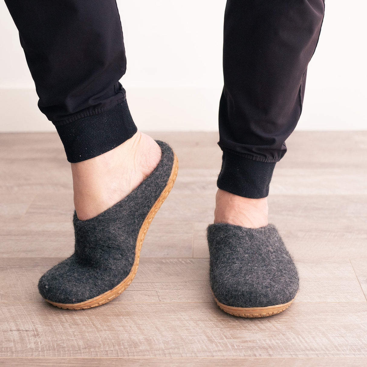Stone Gray | Mens Organic Merino Wool Slippers from Fuzzy Cove