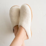 Snow White | Luxury Organic Merino Wool Slippers from Fuzzy Cove