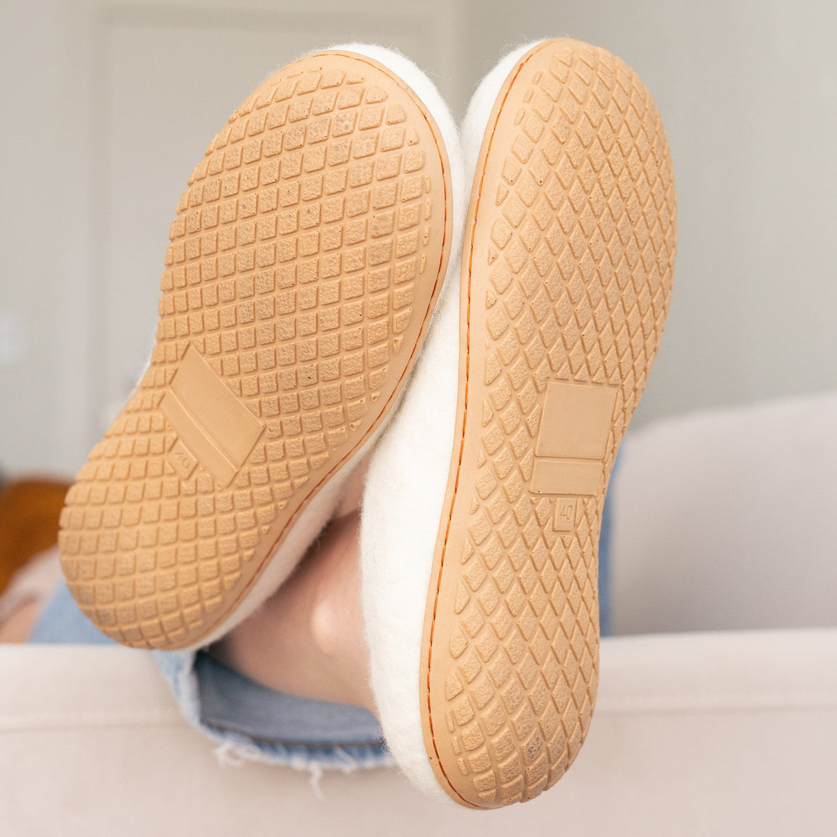 Mens Organic Merino Wool Slippers from Fuzzy Cove