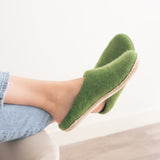 Forest Green | Luxury Organic Merino Wool Slippers from Fuzzy Cove