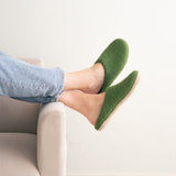 Forest Green | Luxury Organic Merino Wool Slippers from Fuzzy Cove