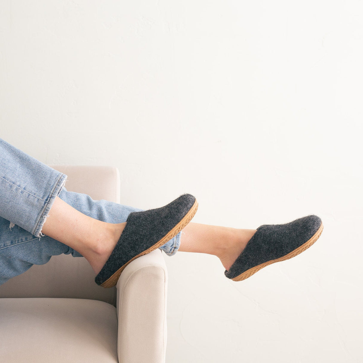 Stone Gray | Luxury Organic Merino Wool Slippers from Fuzzy Cove