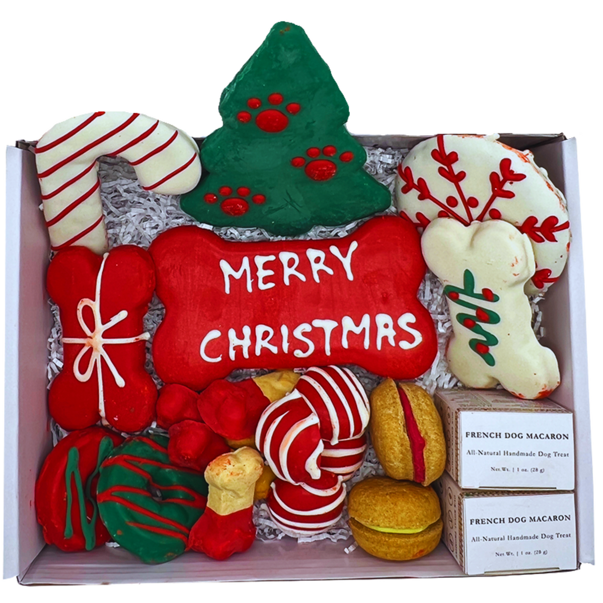 Christmas Themed Dog Treats Gift Box from Bonne et Filou