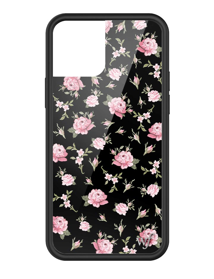 Black and Pink Floral iPhone Case from Wildflower Cases