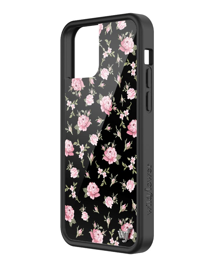 Black and Pink Floral iPhone Case from Wildflower Cases