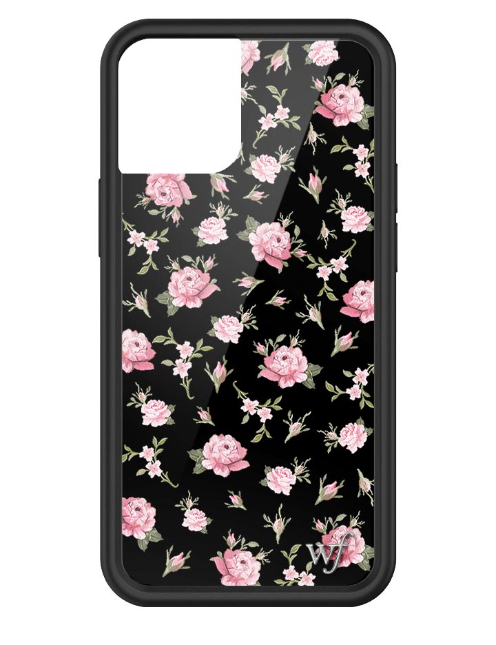 Black and Pink Floral iPhone Case from Wildflower Cases