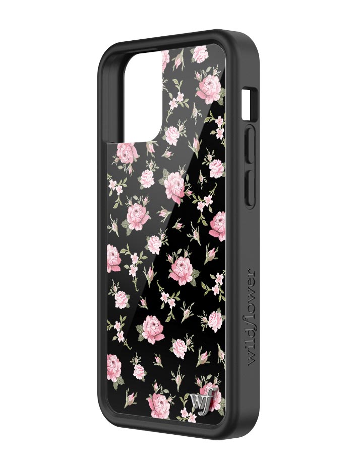 Black and Pink Floral iPhone Case from Wildflower Cases