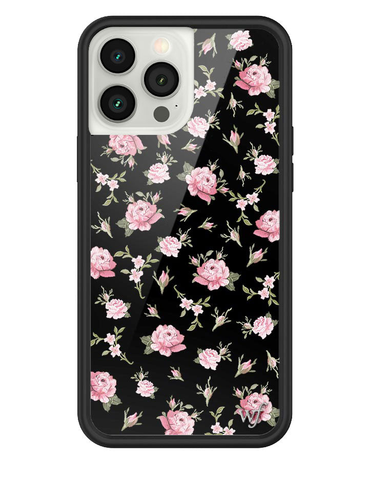 Black and Pink Floral iPhone Case from Wildflower Cases