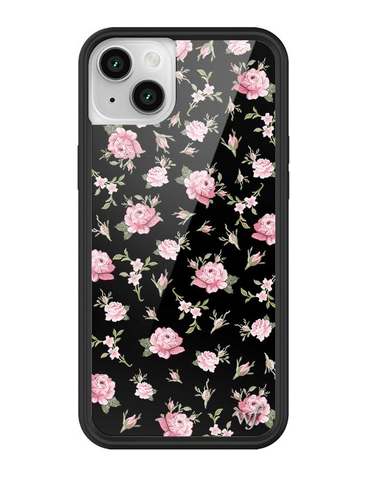 Black and Pink Floral iPhone Case from Wildflower Cases