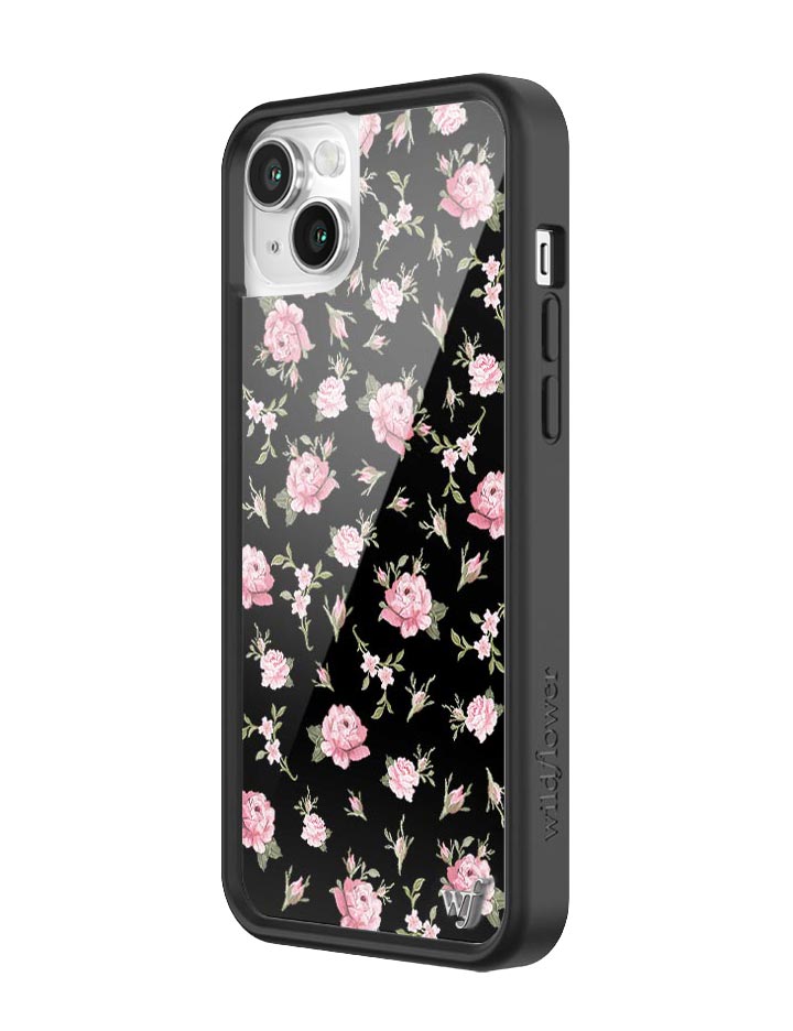 Black and Pink Floral iPhone Case from Wildflower Cases