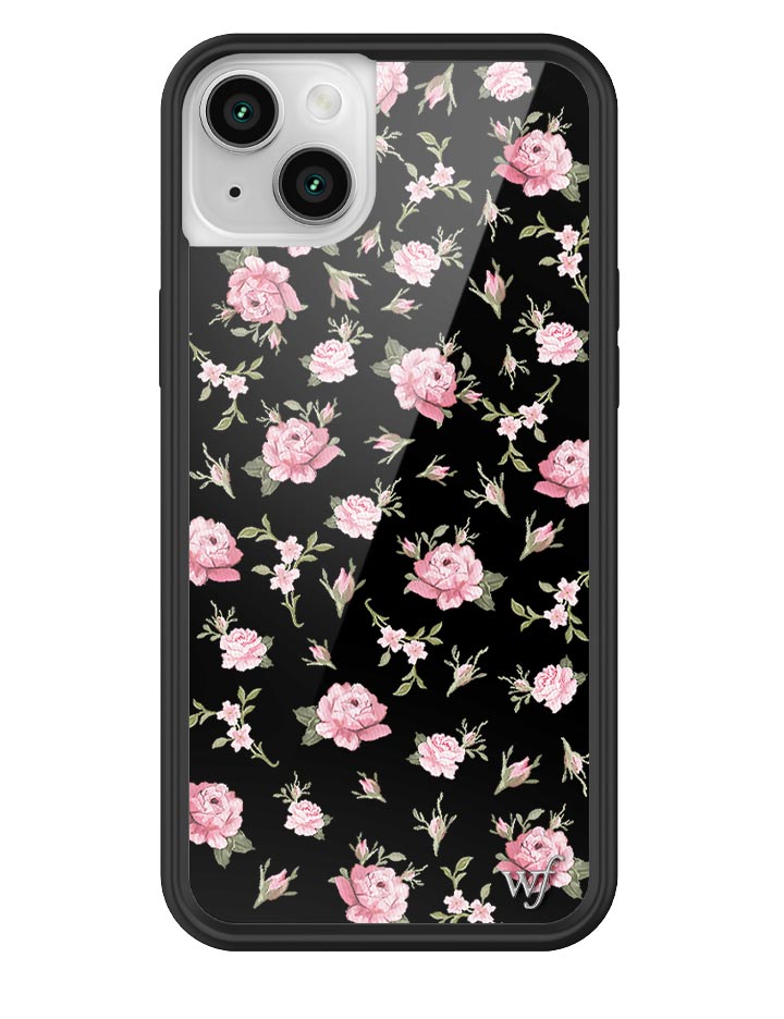 Black and Pink Floral iPhone Case from Wildflower Cases