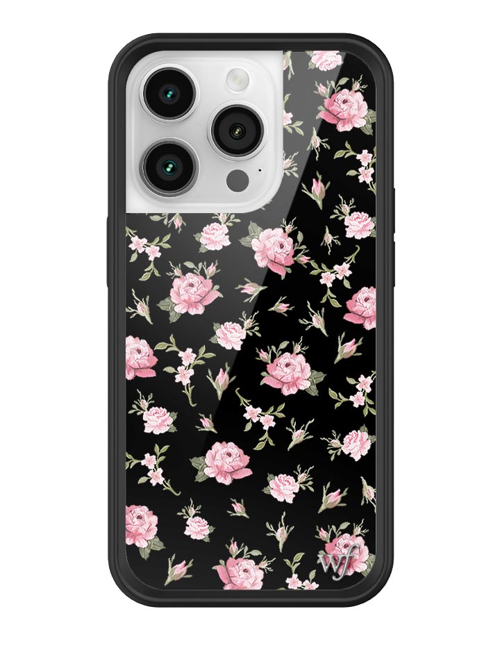 Black and Pink Floral iPhone Case from Wildflower Cases