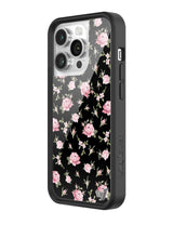 Black and Pink Floral iPhone Case from Wildflower Cases