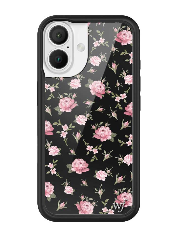 Black and Pink Floral iPhone Case from Wildflower Cases