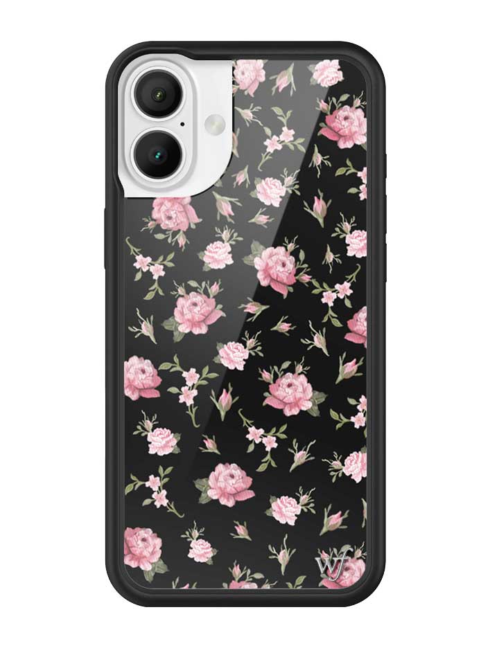 Black and Pink Floral iPhone Case from Wildflower Cases