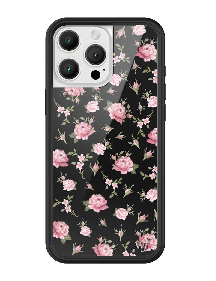 Black and Pink Floral iPhone Case from Wildflower Cases