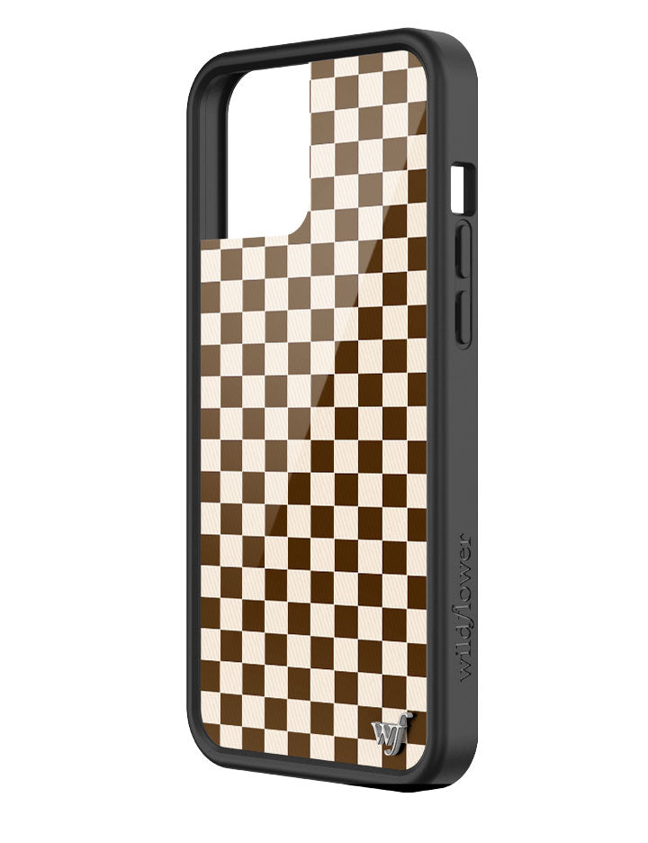 Checkers | Brown iPhone Case from Wildflower Cases