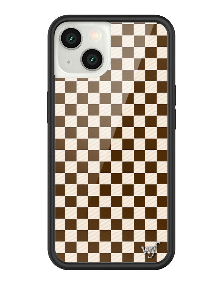 Checkers | Brown iPhone Case from Wildflower Cases