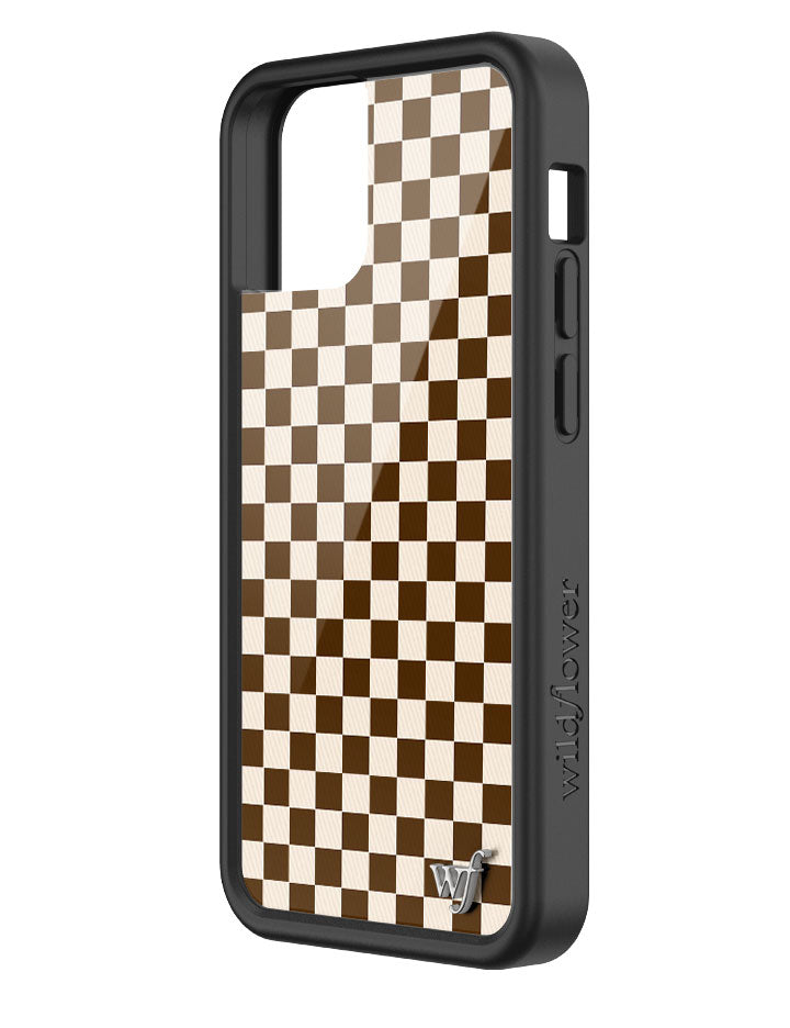 Checkers | Brown iPhone Case from Wildflower Cases
