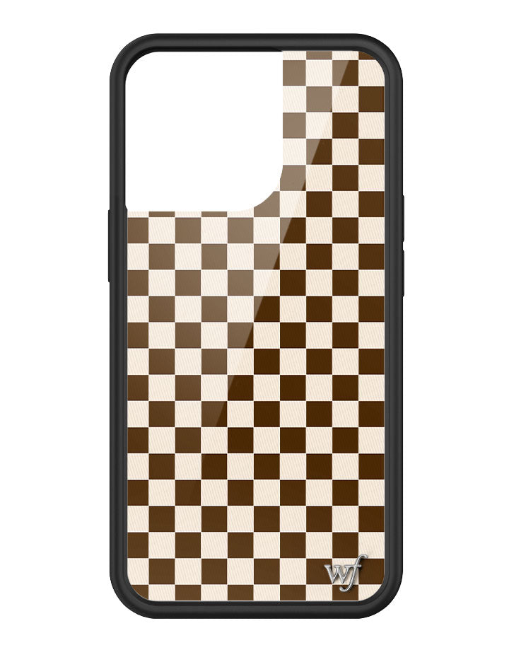 Checkers | Brown iPhone Case from Wildflower Cases