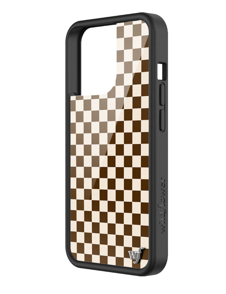 Checkers | Brown iPhone Case from Wildflower Cases