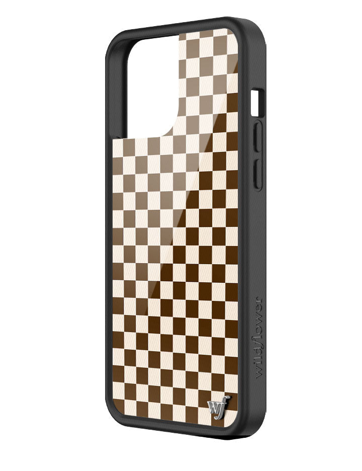 Checkers | Brown iPhone Case from Wildflower Cases