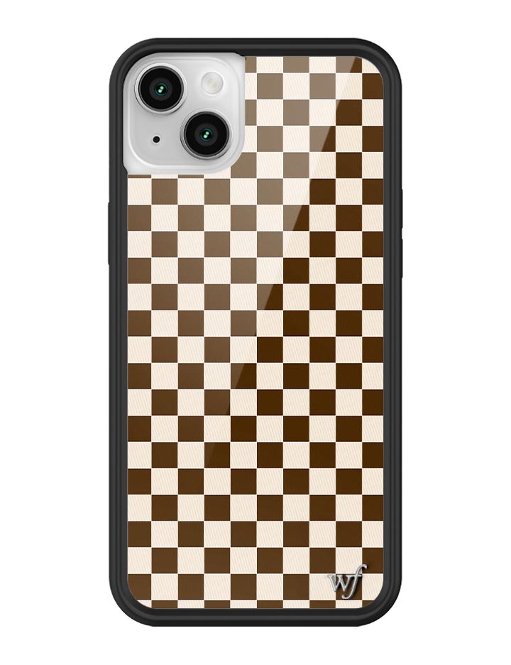 Checkers | Brown iPhone Case from Wildflower Cases
