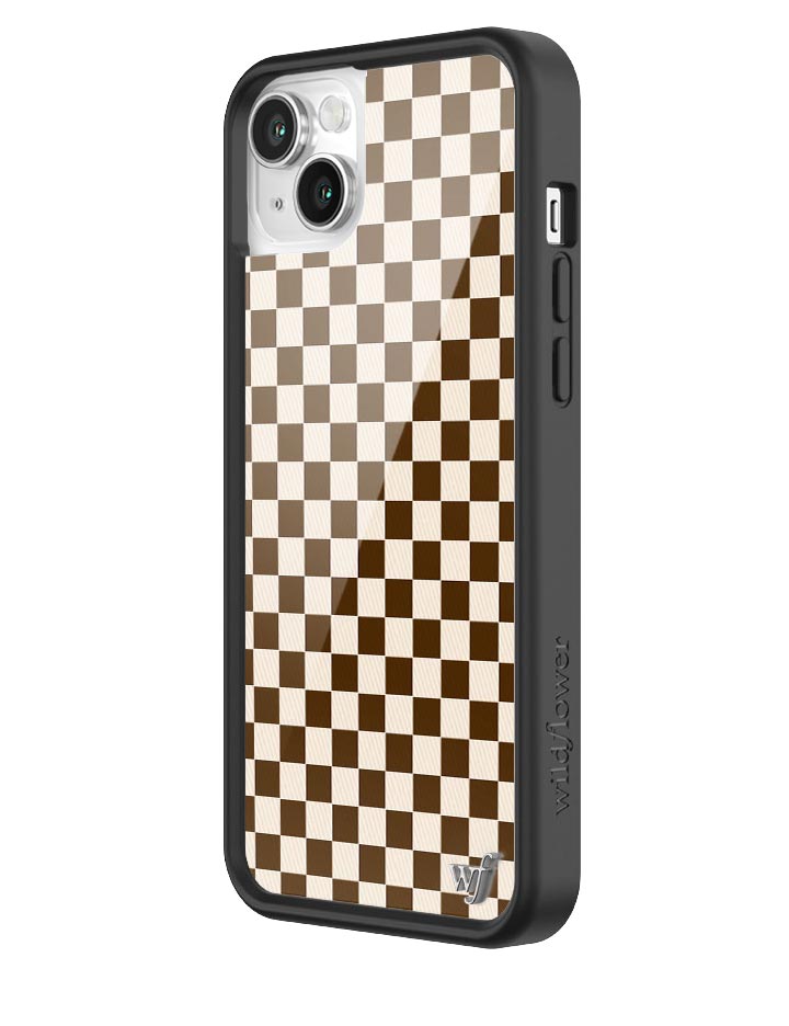 Checkers | Brown iPhone Case from Wildflower Cases