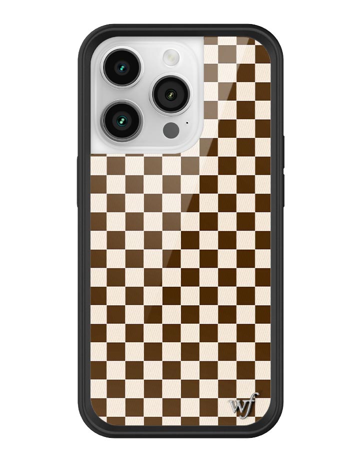 Checkers | Brown iPhone Case from Wildflower Cases