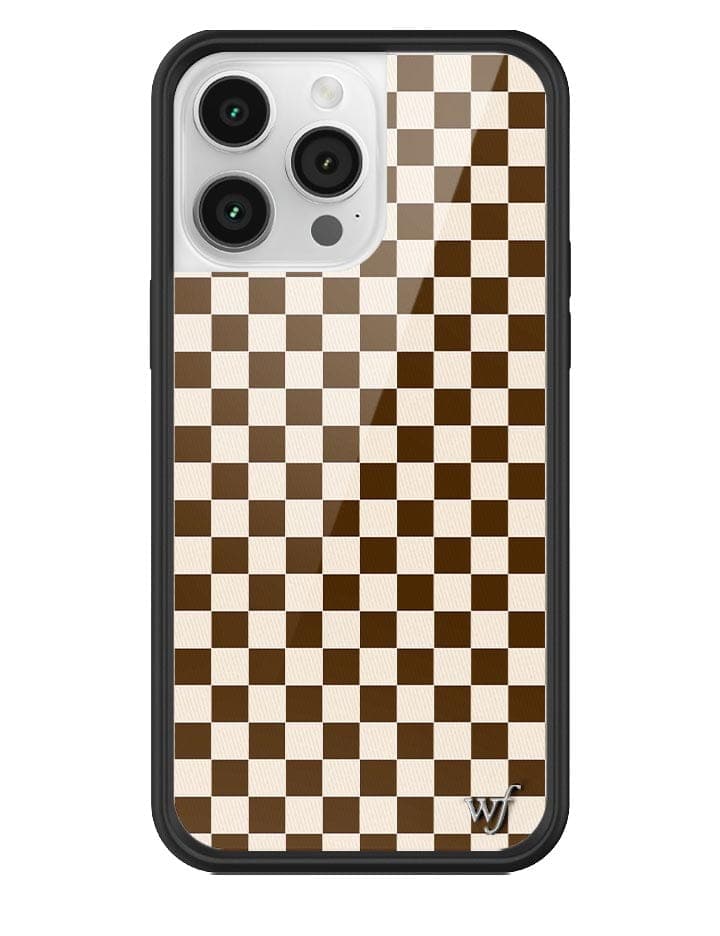 Checkers | Brown iPhone Case from Wildflower Cases