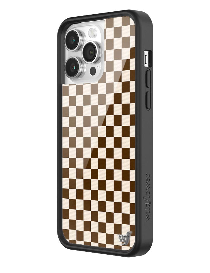 Checkers | Brown iPhone Case from Wildflower Cases