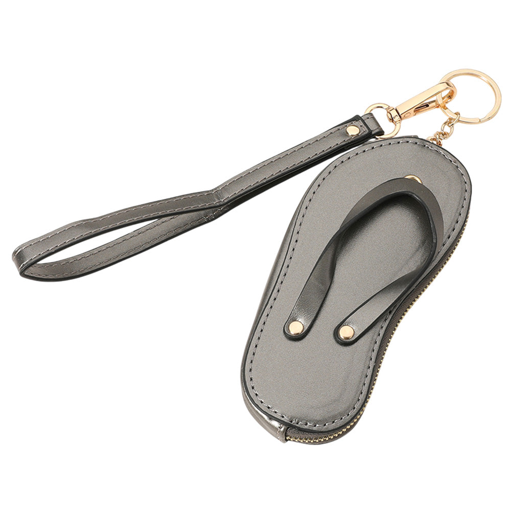 Faux Leather Flip-flop Mini Wristlet Bag Charm Coin Purse  from Madeline Love
